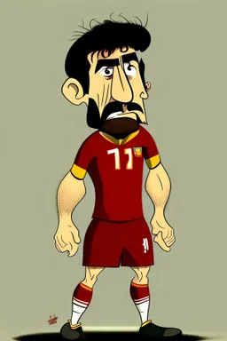 Spanish football player ,cartoon 2d