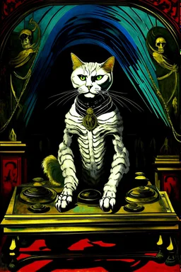 Portrait of a cat by Van Gogh