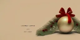 Christmas composition, geometry decoration on cream color background. 3d rendering