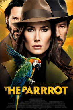 Movie poster -- text "the Parrot" starring Keanu Reeves/Sandra Bullock