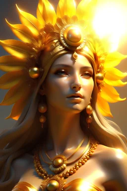 Goddess of the sun, ultra realistic