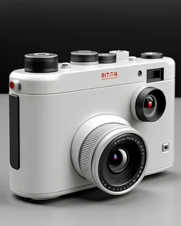 A digital camera designed by Dieter Rams. Intricate details
