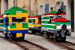 Train lego in Italian town lego