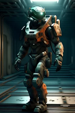 Adventurer in exo-suit