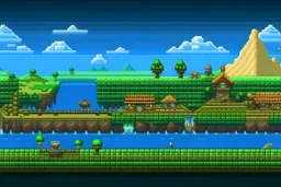 2d pixellated nintendo style landscape jupiter trading exchange