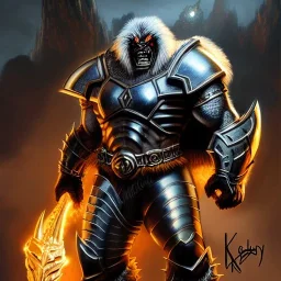 ultra detailed fullbody portrait of Doomsday, intense stare ,wearing metal armor, extremely detailed digital painting, intrincate, extremely detailed face, in the style of Ohrai Noriyoshi and robert e howard and pablo oliveira and ARTGERM and Ken Kelley and Keith Parkinson,mystical colors,perfectly centered image, perfect composition, rim light, beautiful lighting,8k, stunning scene, raytracing