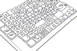 full keyboard coloring page