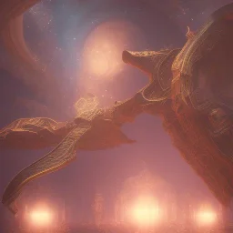 School of learning magical arts, mysterious cosmic backdrop, celestial ambience, soft lighting, unreal engine 5 volumetric lighting, intricate details, realistic style, 8k resolution