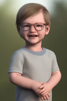 Dahmer toddler, full body, smile, bokeh, hyper realistic