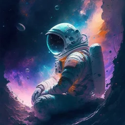 An astronaut lost in the galaxy who sold his soul to the god of the galaxy to see his love one last time