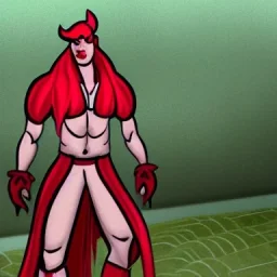 Forgotten realms animation male OC red tiefling