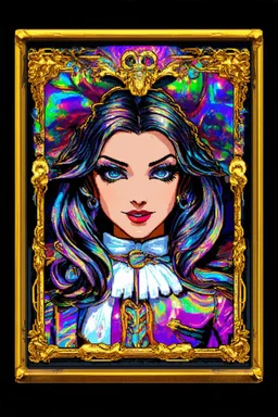 Centered, Ornate, Collectable Trading Card of lisa frank pattern fantasy character portrait of Crisp Digital Art, holiday nutcracker by Aleksi Briclot, T-Shirt Design, Black Background, Detailed Frame, Border, in SNES arcade game, ultra realistic, wide angle, intricate details, retro Nintendo bitmap pixel art, highly detailed by peter mohrbacher, wayne barlowe, , hajime sorayama aaron horkey, gaston bussiere, craig mullins