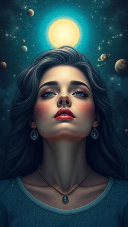 I m only a beautiful woman with soul among the planets