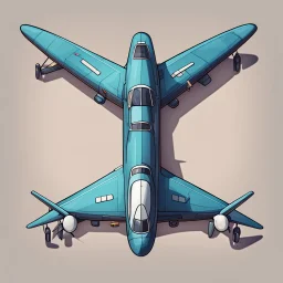 plane 2d top down