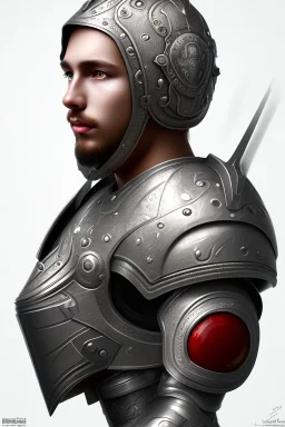 portrait, geat, shield, full body, chain mail, 8k resolution