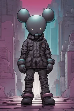 cyberpunk comic book hero chracter by kaws