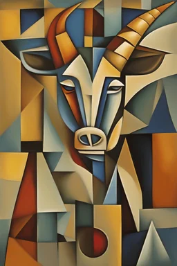horn, cubism style