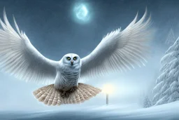 snow OWL wings attack