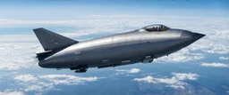 A JET FIGHTER DIRIGIBLE, SLEEK, FUTURISTIC, FAST, UPPER ATMOSPHERE