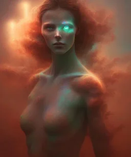 superhero, woman, photographer. oil on canvas, volumetric lighting, beksinski