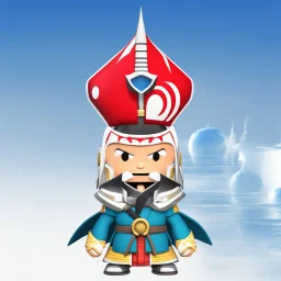 Chibi samurai hombre 3d calidad ultra