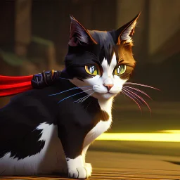 Gráfica lineal de un gato como un Ninja, calidad ultra, hiperdetallado, increíble obra de arte, 8k