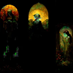 oil painting, Zdzisław Beksiński, Alphonse Mucha , Newell Convers Wyeth,