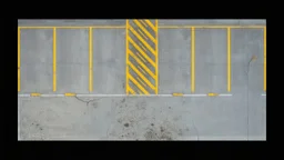 Ground layout for a covered concrete parking lot. Add tire tracks, oil ground stains, cracks and weathering. and make a little darker