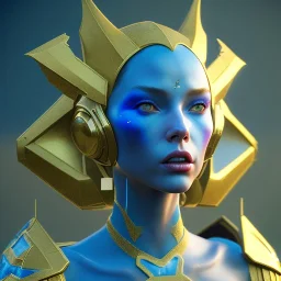 woman, british, blue, heavily made up face, round helmet, decorative feathers, retro futuristic, latex coat, soft color, highly detailed, art stations, concept art, smooth, unreal engine 5, god rays, ray tracing, RTX, lumen lighting, ultra detail, volumetric lighting, 3d, finely drawn, high definition, high resolution.