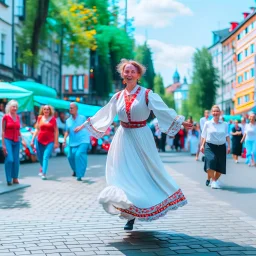 woman dancing in the street Alvazovsky