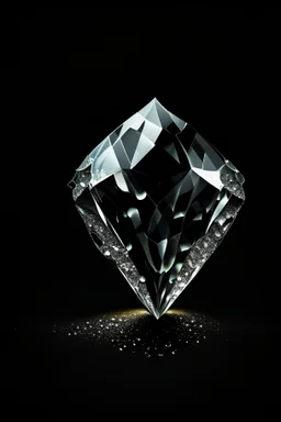 Diamond, black background