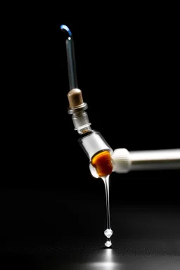 a needle dripping drugs