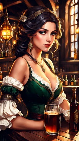 a beautiful tavern with drinkers, if I tell a story of her eyes beauty , her eyes story will collapse a tavern,The drunkards of the pub are all upset from her beuty