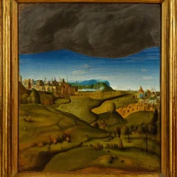 Paisaje al estilo Jan Van Eyck