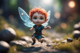 fast running pixie Quickling - Forgotten Realms , bokeh like f/0.8, tilt-shift lens 8k, high detail, smooth render, down-light, unreal engine, prize winning