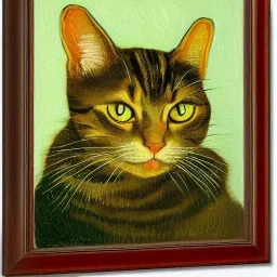 Portrait of a cat by Van Gogh