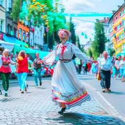 woman dancing in the street Alvazovsky