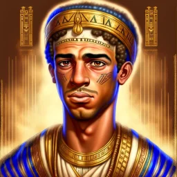 young egyptian nobleman with sharp features industrial era