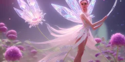 crystal subtle flower in a galactic ambiance beautiful fairy, transparent, delicate colors, in the foreground, full of details, smooth，soft light atmosphere, light effect，vaporwave colorful, concept art, smooth, extremely sharp detail, finely tuned detail, ultra high definition, 8 k, unreal engine 5, ultra sharp focus