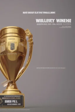 make a winner diploma of the football cup with the name Milo Cup