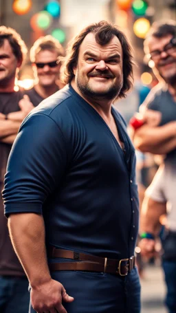 jack black with the guys from jack ass movie poster ,bokeh like f/0.8, tilt-shift lens 8k, high detail, smooth render, down-light, unreal engine, prize winning