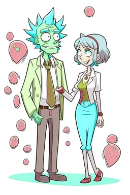 rick and morty tarzında bir çift