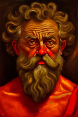 portrait of the greek god of poverty painted by vincent vangough