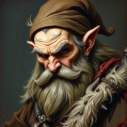 Dnd, fantasy, dwarf, handpainted by a renaissance artist, head portrait, sturdy, mighty, grizzled, old