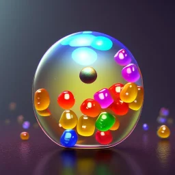 jelly bean, gummy bear, Photograph, beautiful, Unreal Engine 5, lens macro, realistic, hyper detailed