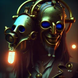 Pirate mask, steampunk, unreal 5, octane render, cinema4d, dynamic lighting, dramatic lighting, 4k, redshift render, highly detailed, hyper realistic,