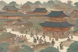 اشخاص وبيوت من اليابان القديمه