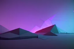 geometric installation abstract rgb 3D landscape