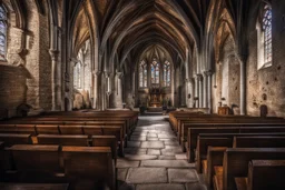 interior of medieval church