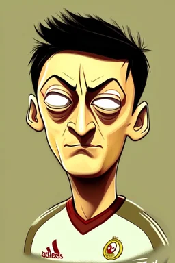 Mesut Ozil Former soccer player r cartoon 2d